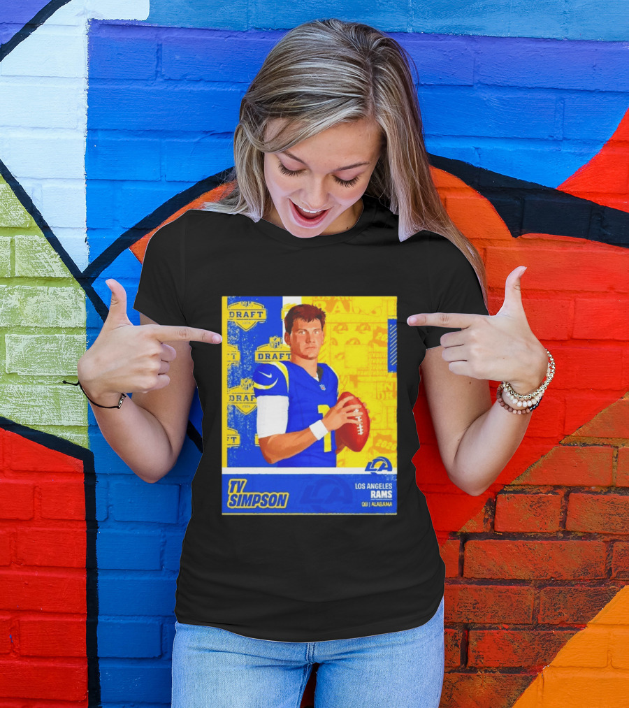 Ty Simpson Los Angeles Rams NFL Draft 2026 Quarterback Alabama T-Shirt