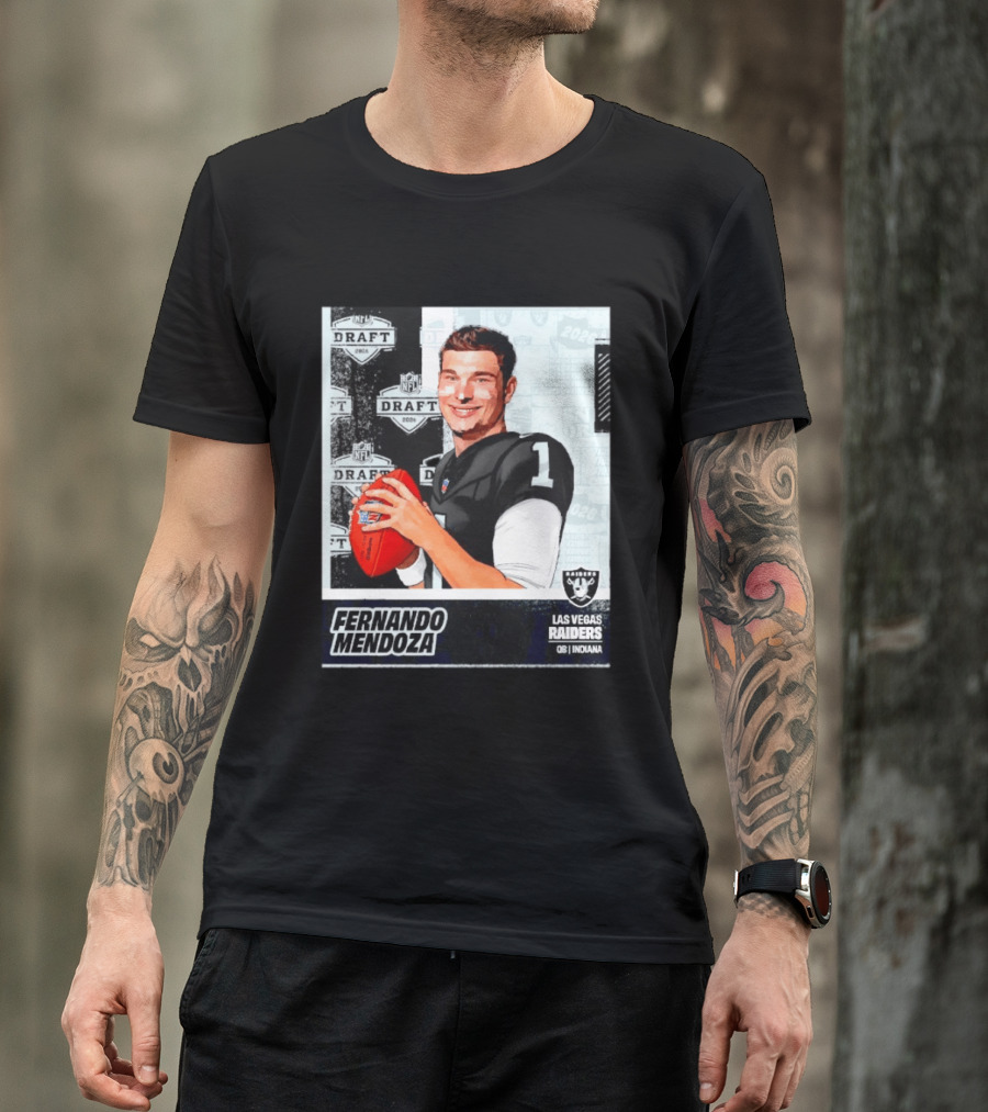 Fernando Mendoza Las Vegas Raiders 2026 Draft QB Indiana NFL T-Shirt