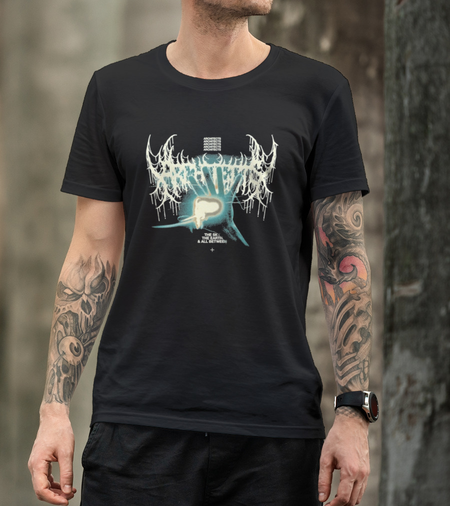 Architects The Earth The Sky And All Between Hand Unique Skull Wings T-Shirt