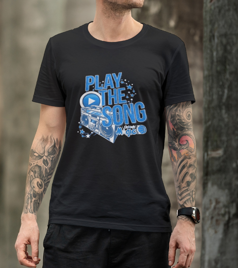 Play The Song Orlando Magic Boombox And Stars T-Shirt