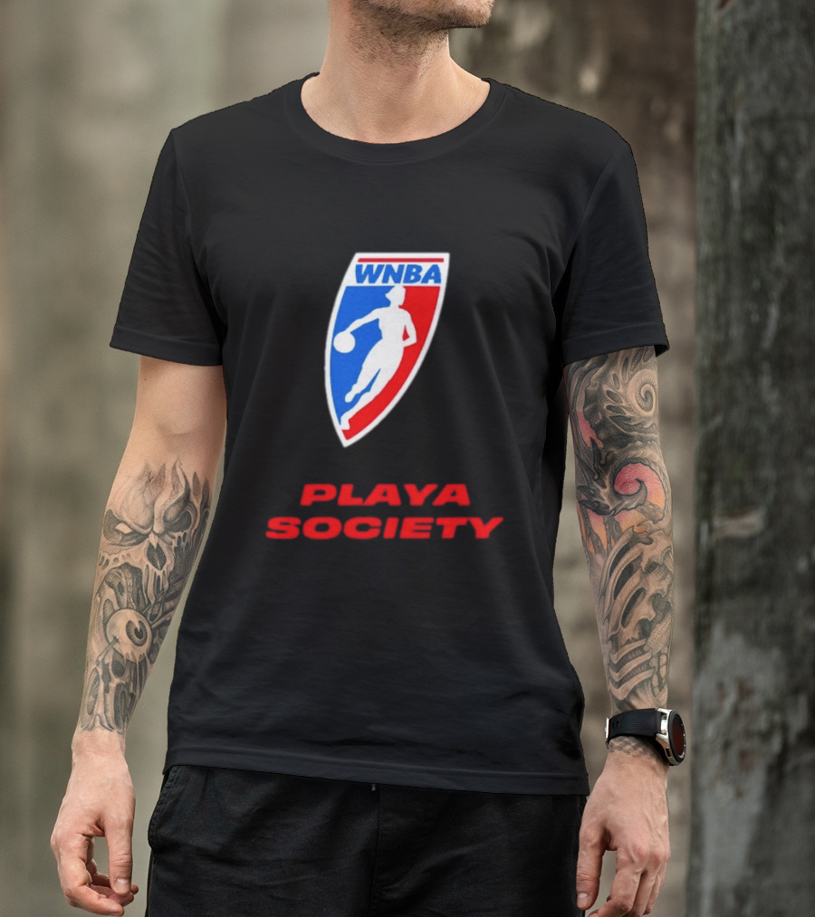WNBA Playa Society Women's National Basketball Association T-Shirt
