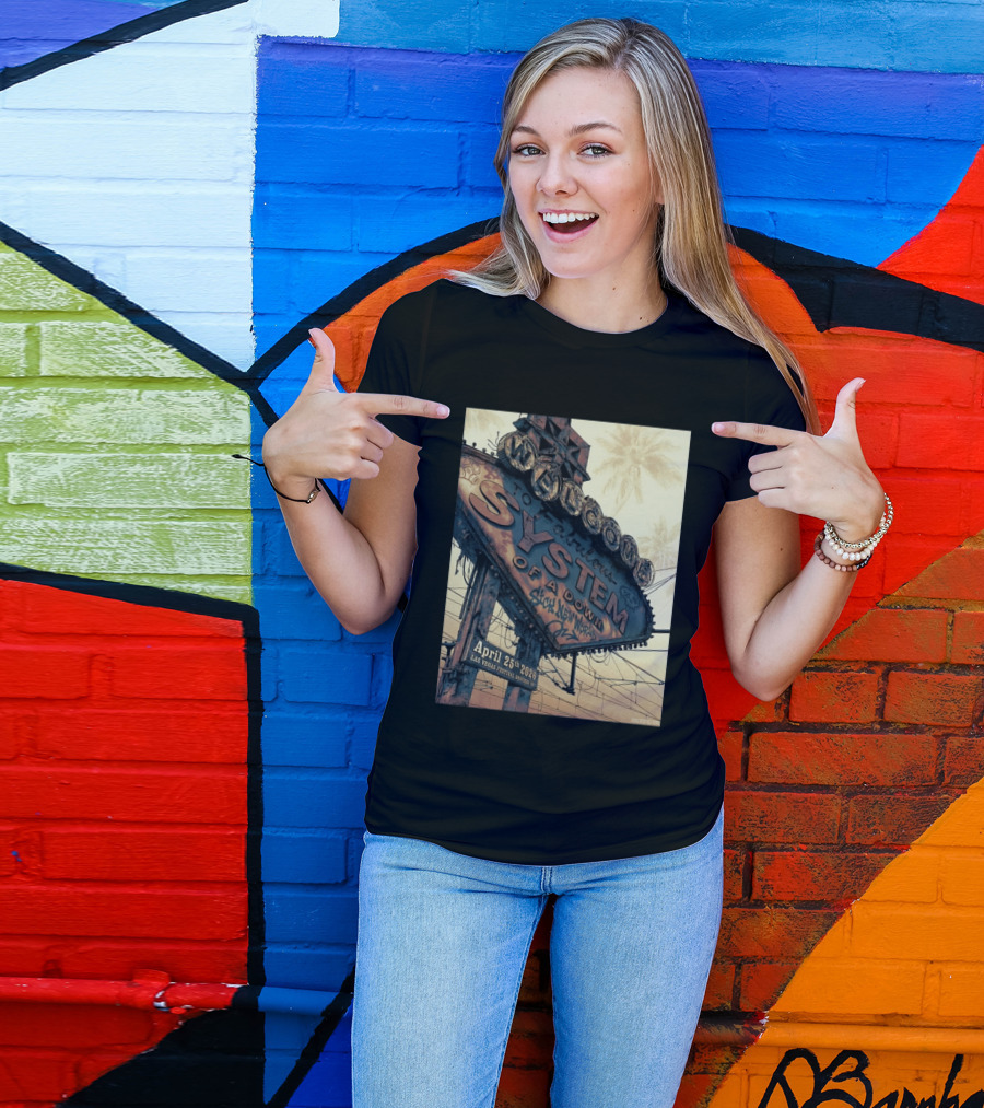 System Of A Down Sick New World April 25 2026 Las Vegas Festival Ground Sign T-Shirt