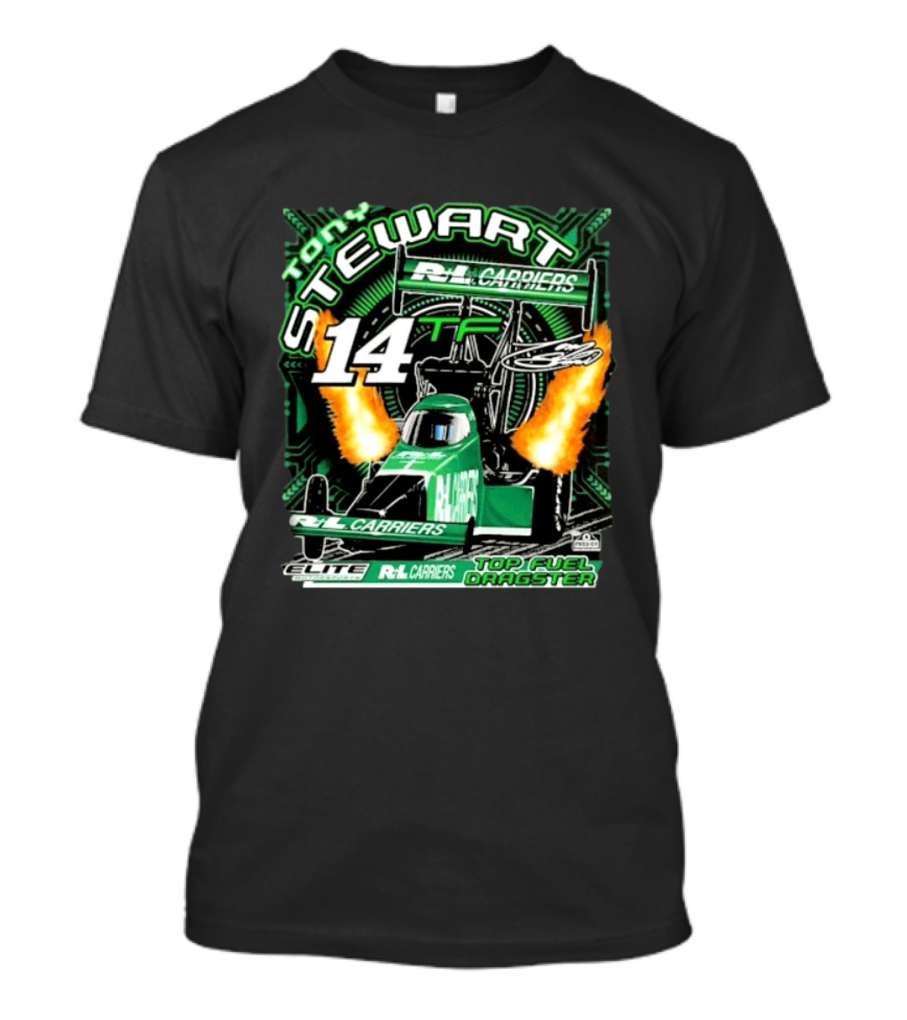 Tony Stewart R+L Carriers 14 TF Elite Top Fuel Dragster Racing T-Shirt
