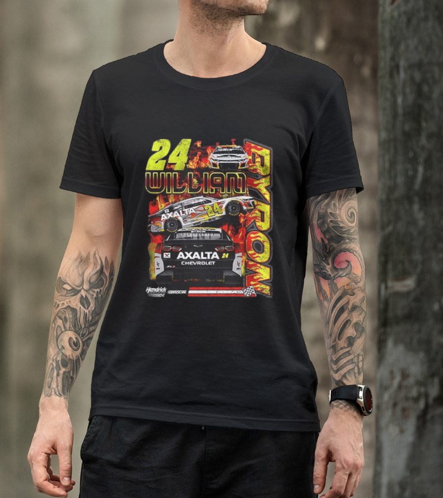 William Byron 24 Axalta Chevrolet Flames Racing Hendrick Motorsports T-Shirt
