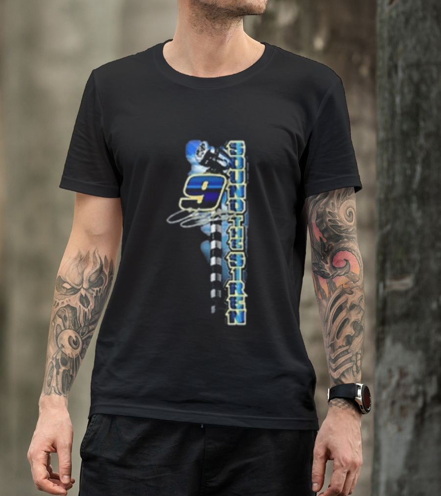 Chase Elliott 9 Sound The Siren Racing Helmet Checkered Flag T-Shirt