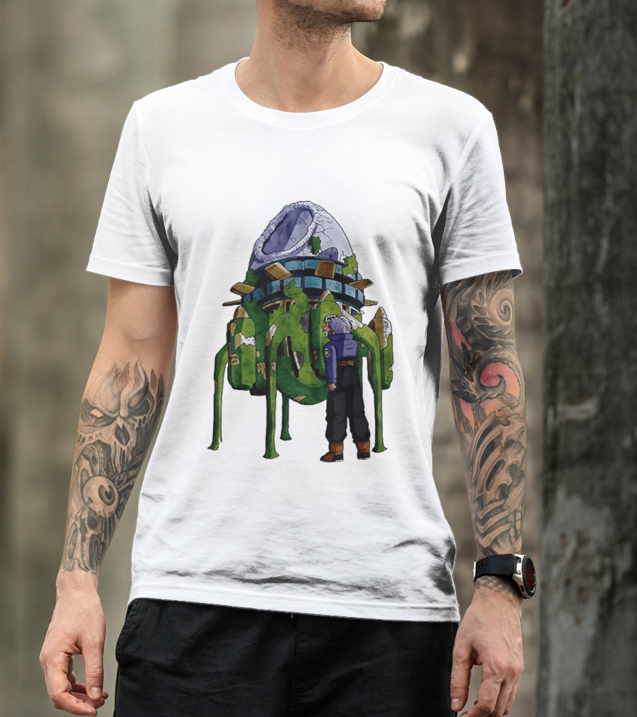 Dragon Ball Z Future Trunks Capsule Corp Time Machine Scene T-Shirt