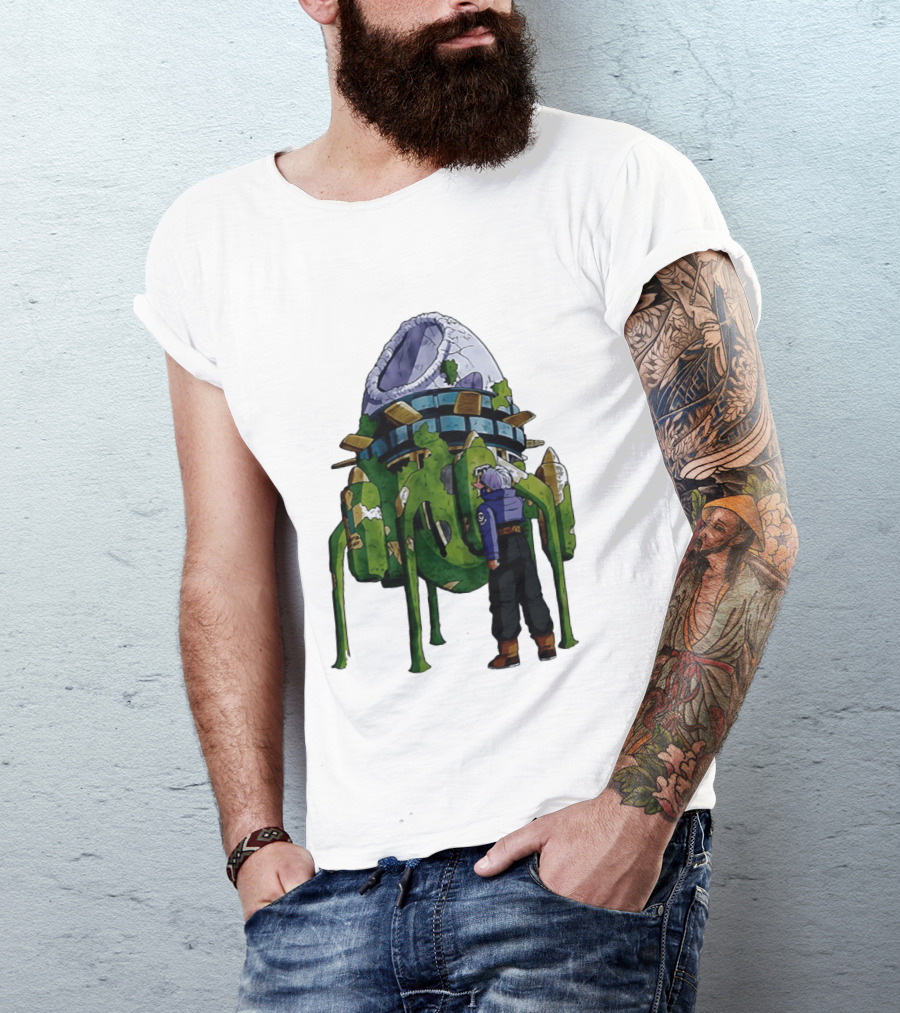 Dragon Ball Z Future Trunks Capsule Corp Time Machine Scene T-Shirt