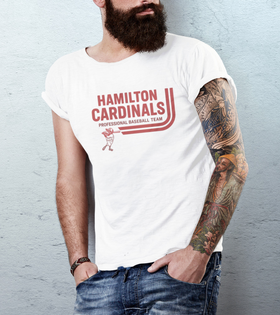 Hamilton Cardinals Professional Baseball Team Red T-Shirt