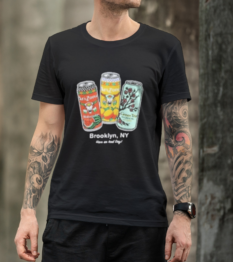 Drinkarizona Black Big Cans In Bin T-Shirt