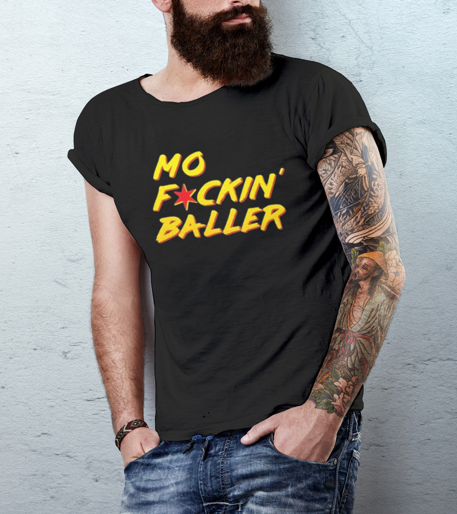 Mo F Ckin' Baller Star Red Yellow T-Shirt