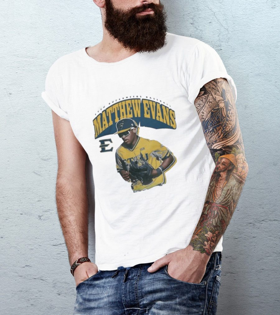 Etsu Matthew Evans Baseball Scon Sports Jersey T-Shirt
