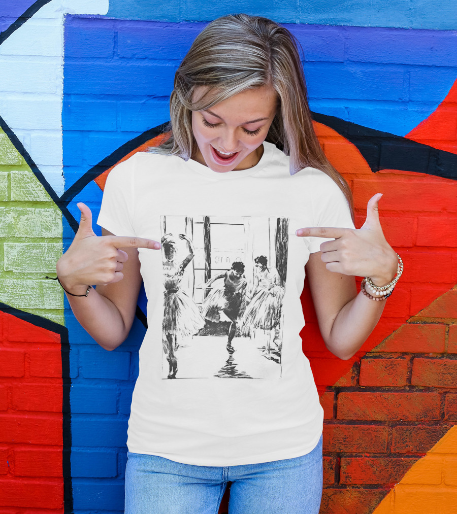 Ballet Dancers Sketch Dance Movements In Tutu Outfits T-Shirt