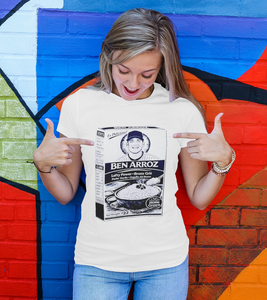 Ben Arroz Lefty Power Bronx Grit Orgullo Del Bronx Yankees Baseball Player T-Shirt
