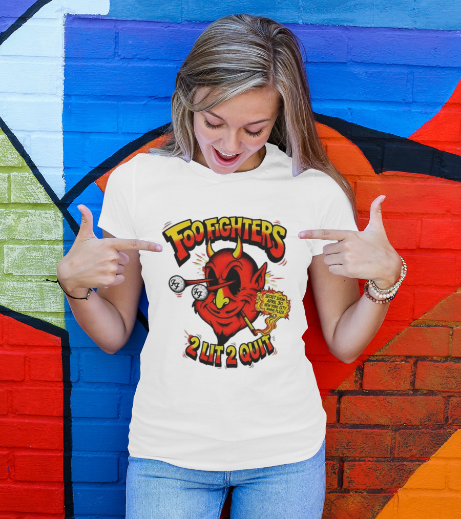 Foo Fighters Secret Show New York City Irving Plaza 2 Lit 2 Quit 2026 T-Shirt
