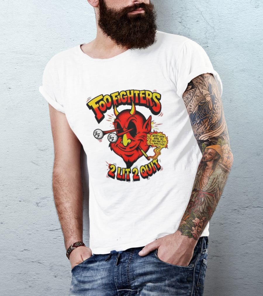 Foo Fighters Secret Show New York City Irving Plaza 2 Lit 2 Quit 2026 T-Shirt