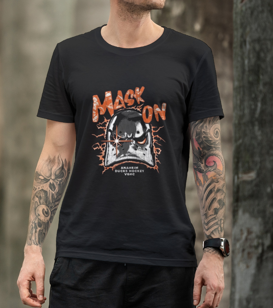 Anaheim Ducks Mask On Anaheim Ducks Hockey VGHC T-Shirt