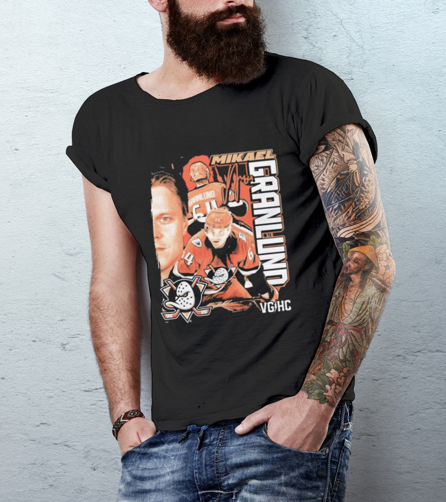 Anaheim Ducks Mikael Granlund VGHC Hockey Team Collage T-Shirt