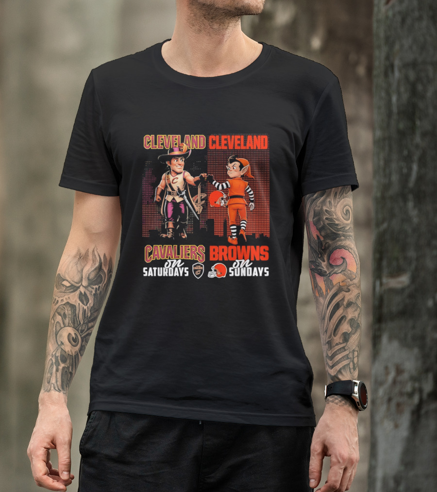 Cleveland Cavaliers On Saturdays Cleveland Browns On Sundays T-Shirt
