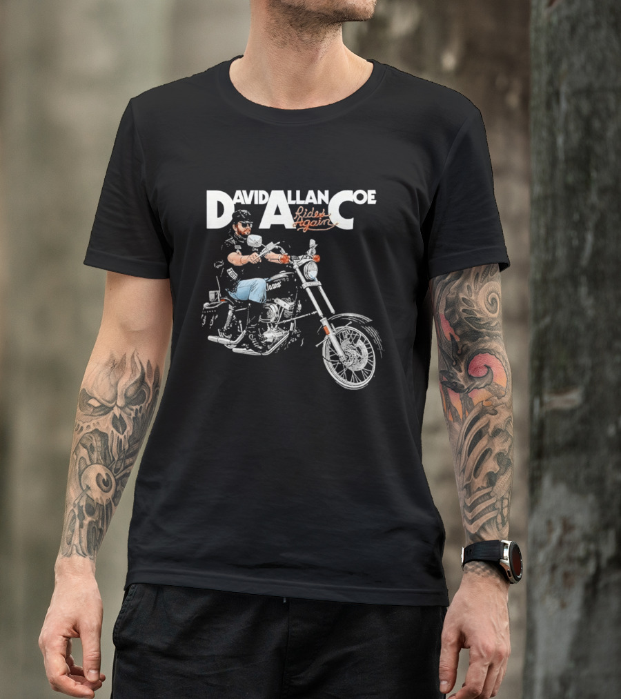 David Allan Coe Rides Again Biker Country Music Legend T-Shirt