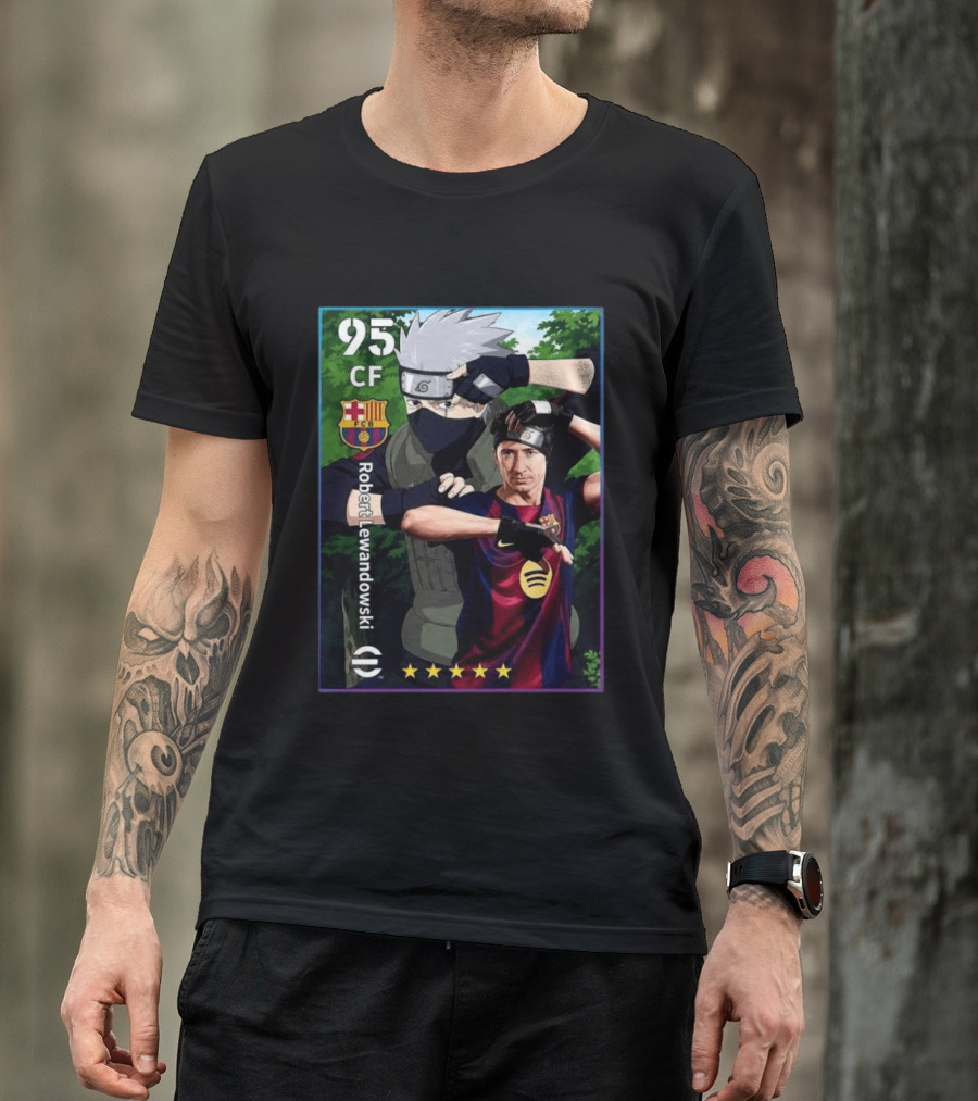 EFootball 2026 Card Lewandowski Kakashi Barcelona FCB Crossover 95 CF T-Shirt
