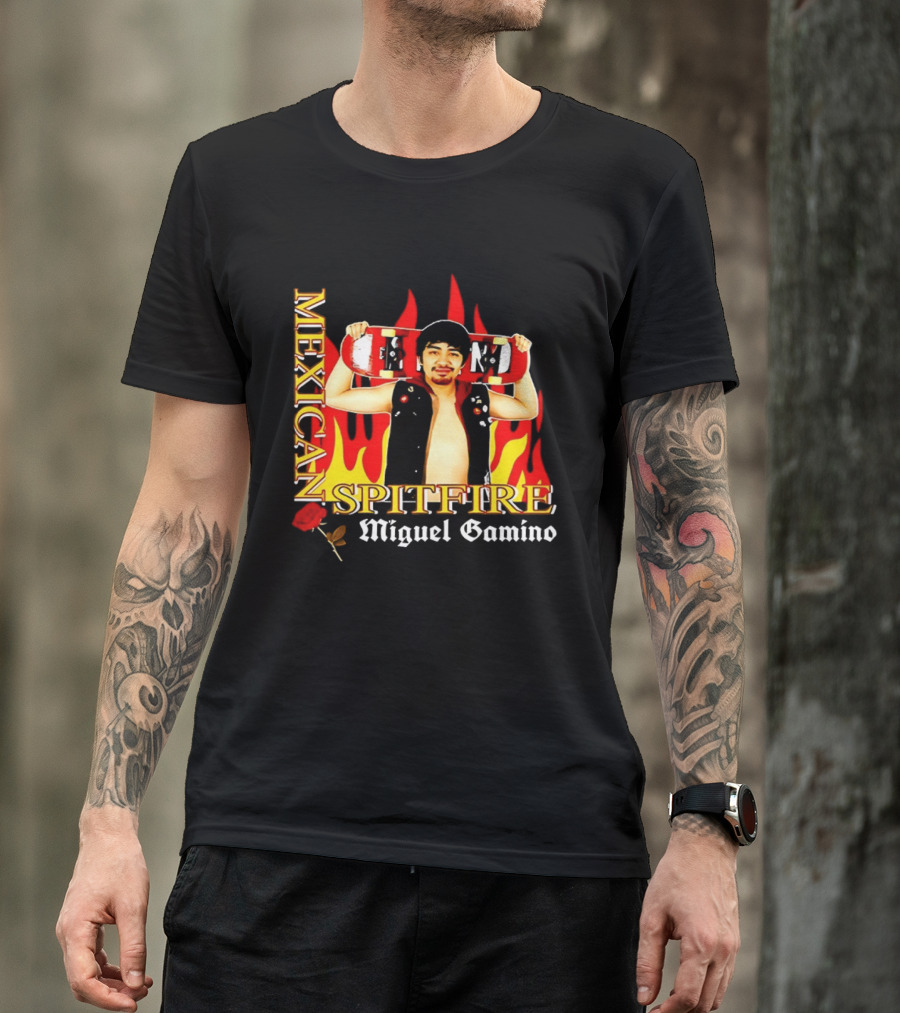 Mexican Spitfire Miguel Gamino Skateboard Fire Rose Vest T-Shirt