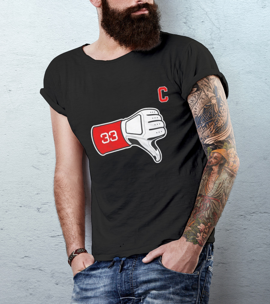 Nice Tek 33 Thumbs Down C Cleveland Guardians T-Shirt