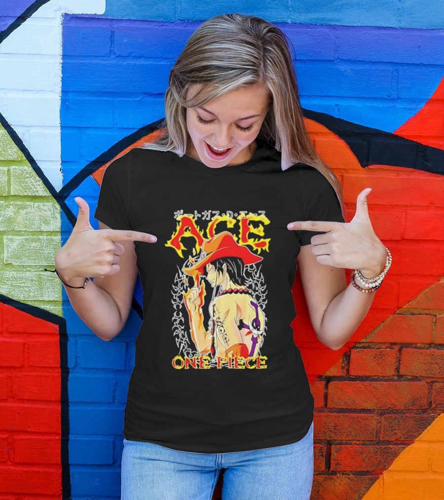 Portgas D. Ace One Piece Anime Flame T-Shirt