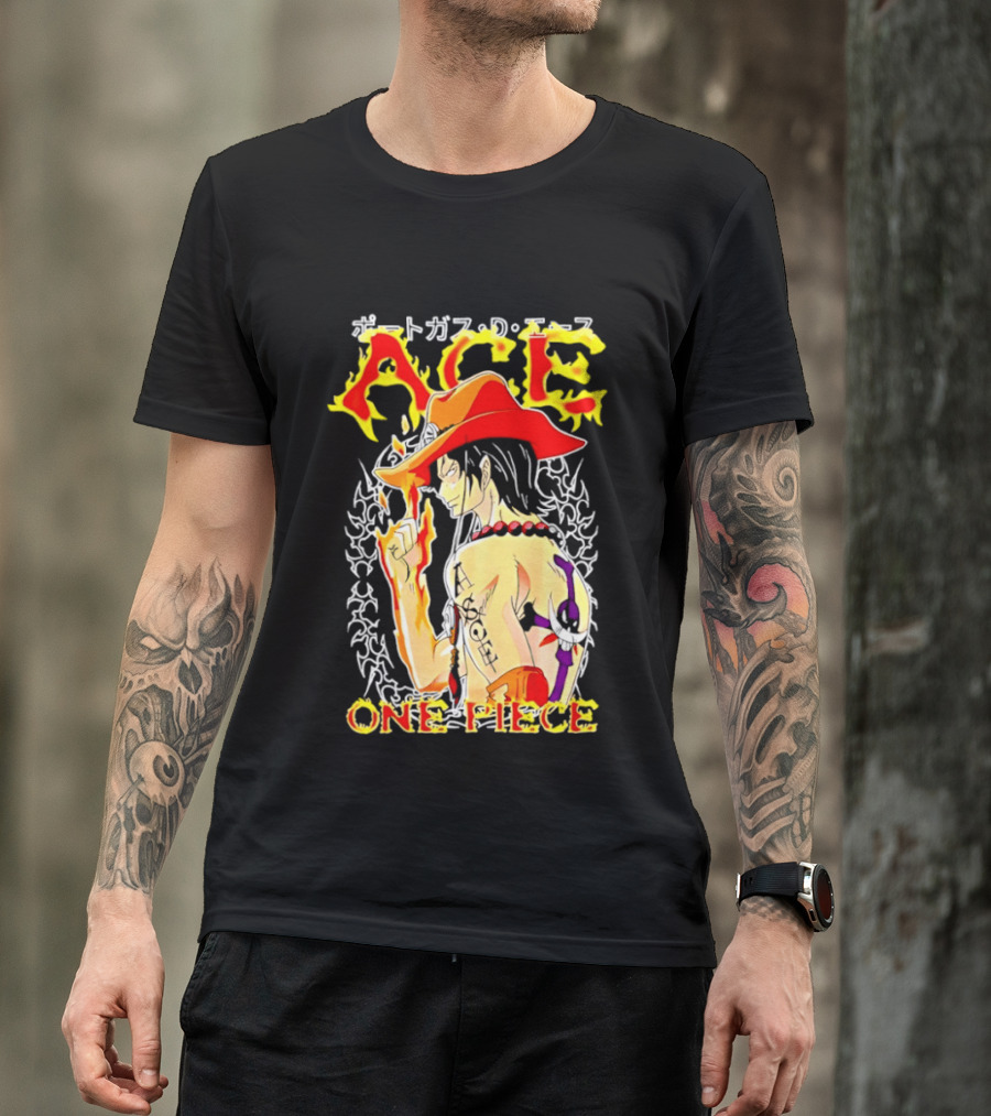 Portgas D. Ace One Piece Anime Flame T-Shirt