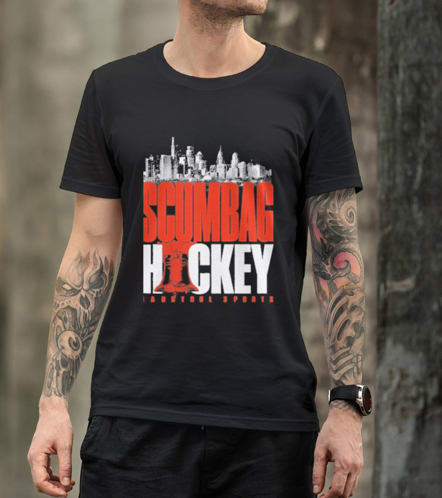 Barstool Sports Scumbag Hockey City Skyline T-Shirt