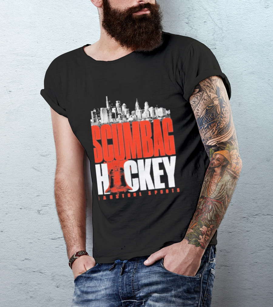 Barstool Sports Scumbag Hockey City Skyline T-Shirt