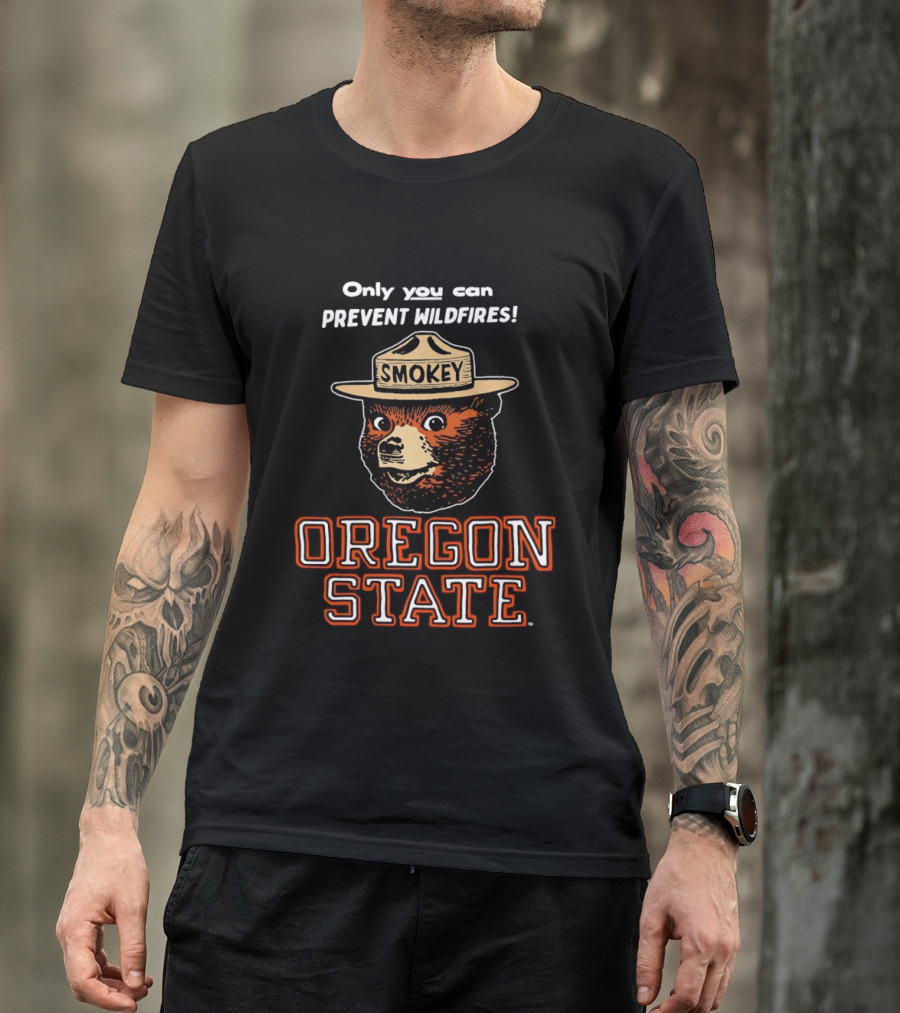 Smokey Bear Oregon State Only You Can Prevent Wildfires T-Shirt