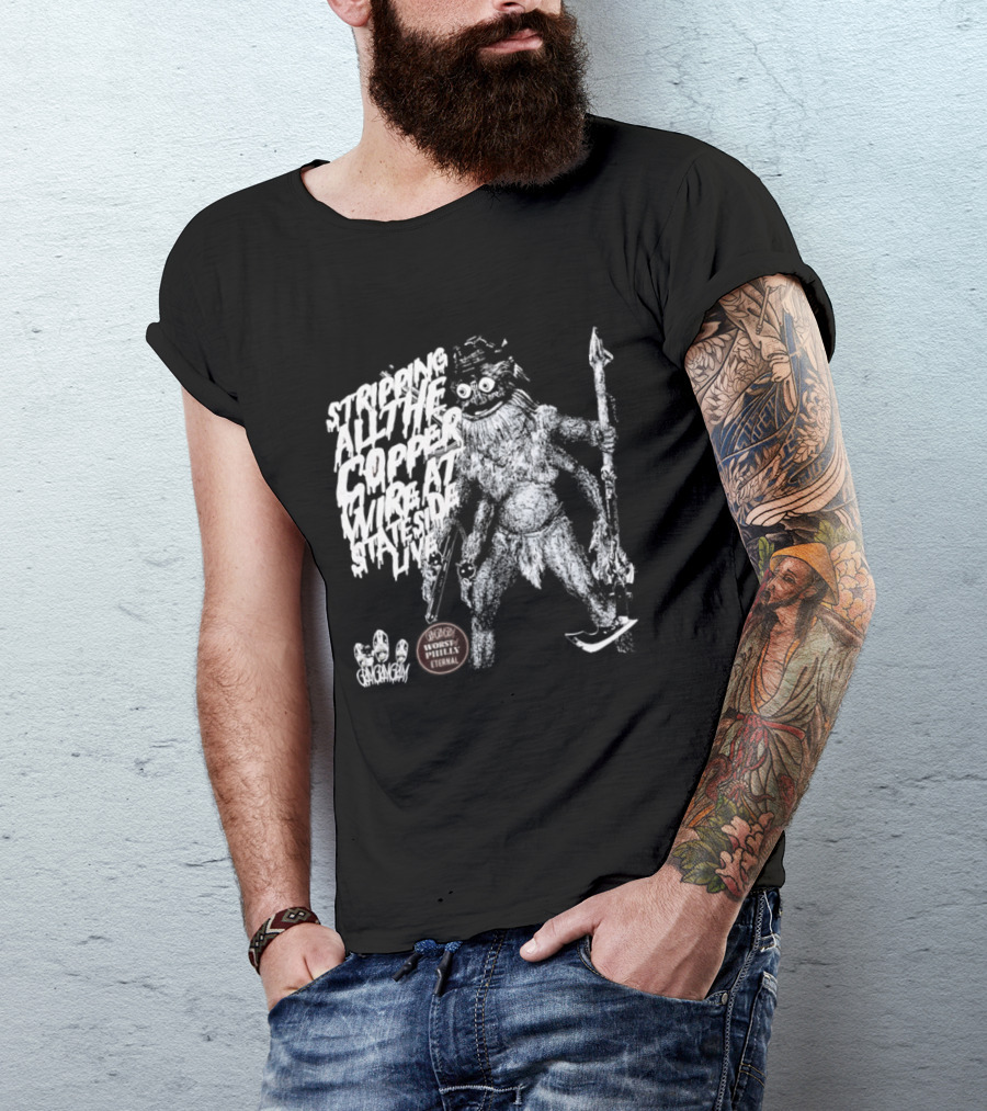 Stripping All The Copper Wire Stateside Live Gangstagrass Mercenary Freedom Infantry T-Shirt