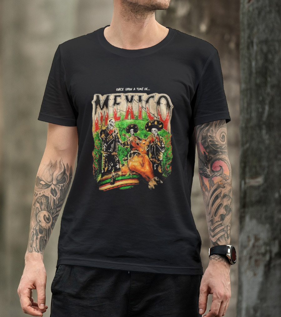 Warren Lotas Mexico Day Of The Dead Mariachi Skulls T-Shirt