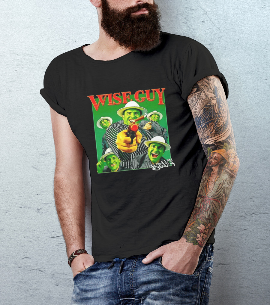 Wise Guy Billy Marchiafava Bold Green Suit And Hat Multiple Faces T-Shirt