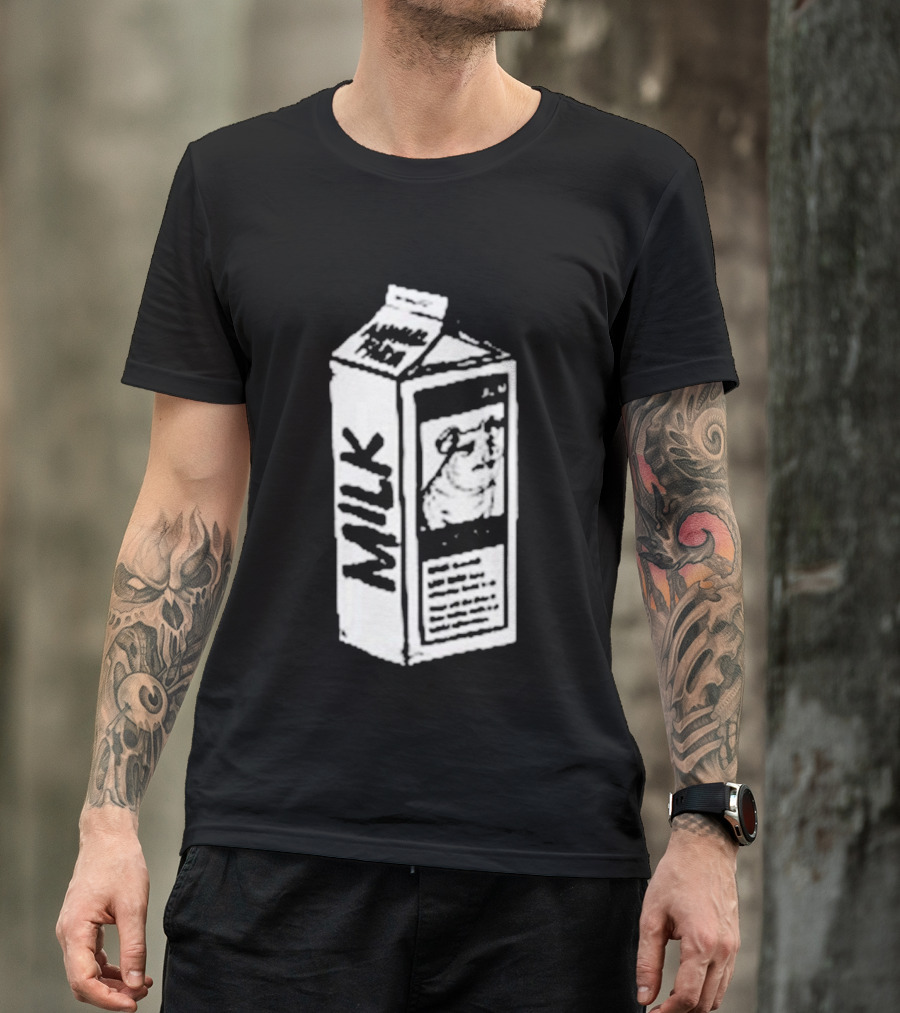 Angel Animal Farm MILK Missing Pig T-Shirt