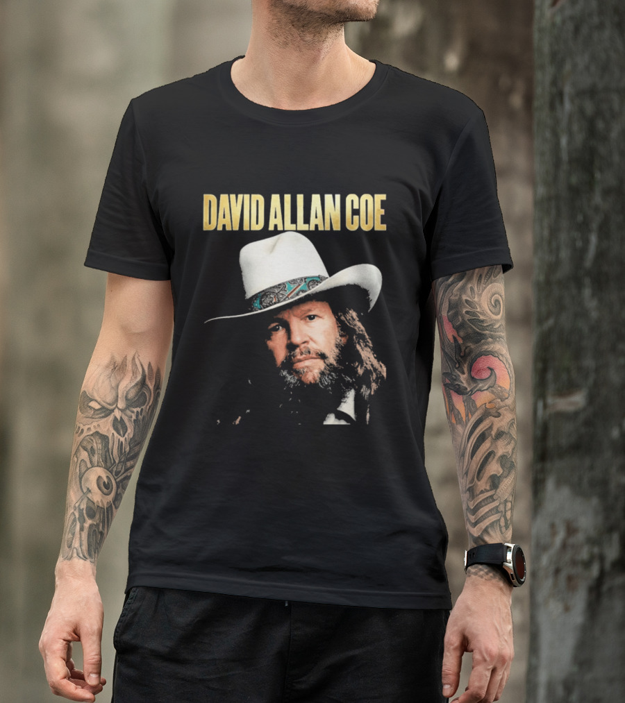 David Allan Coe Country Music Iconic Cowboy Hat T-Shirt