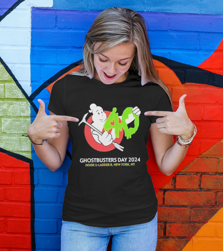 Ghostbusters Day 2024 40th Anniversary Hook Ladder 8 New York NY T-Shirt
