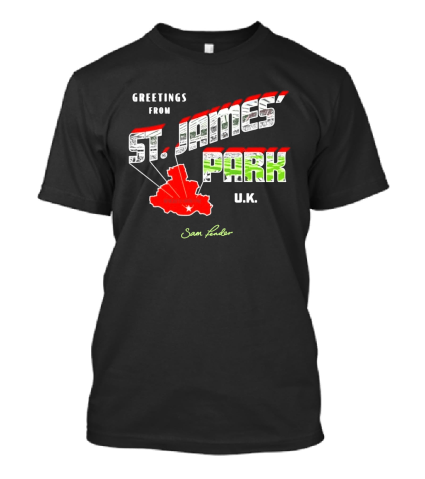 Greetings From St James Park UK Soccer Stadium Souvenir T-Shirt