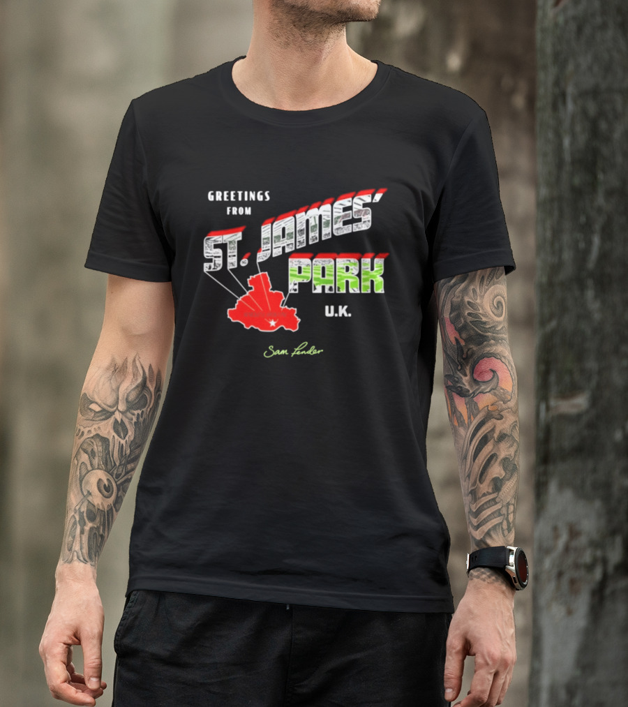 Greetings From St James Park UK Soccer Stadium Souvenir T-Shirt