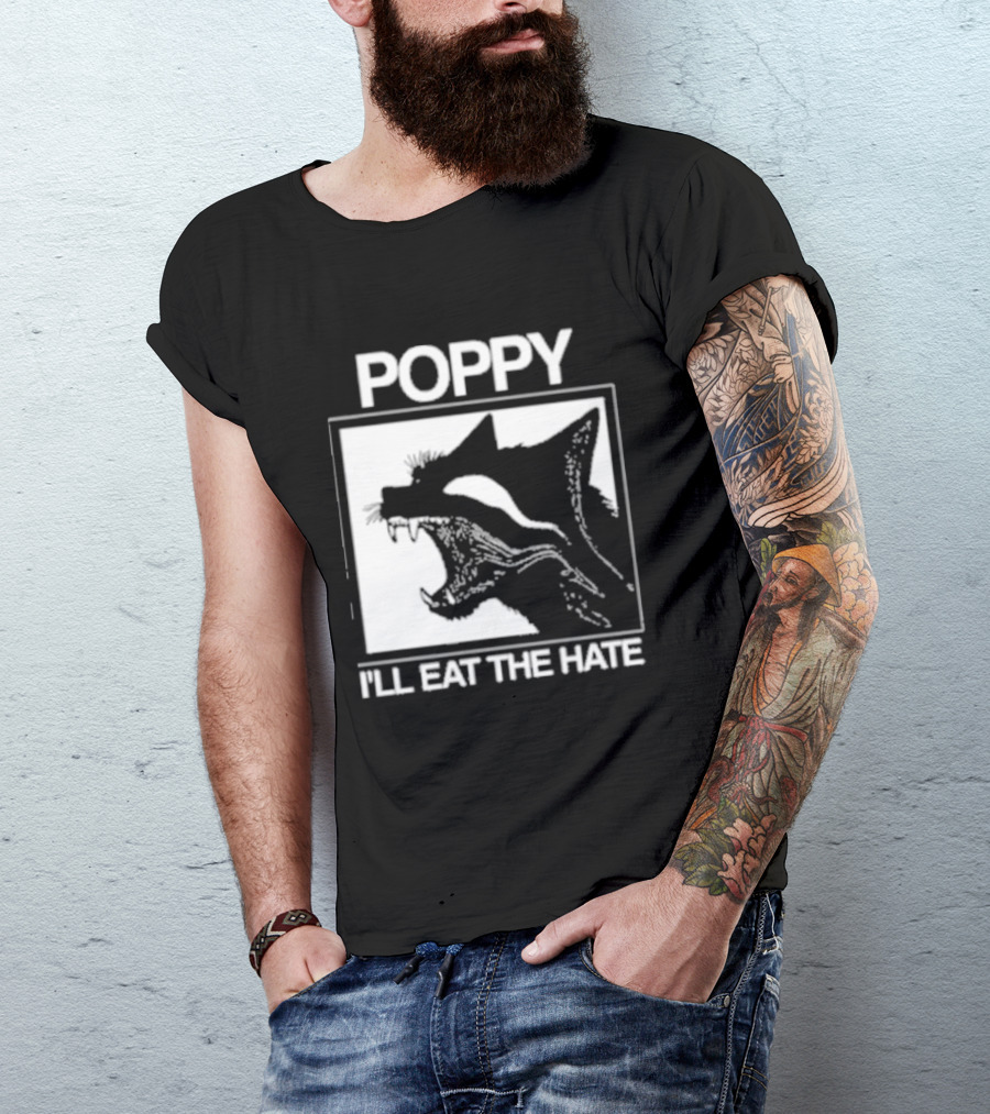 Poppy Feral I'll Eat The Hate Wolf T-Shirt