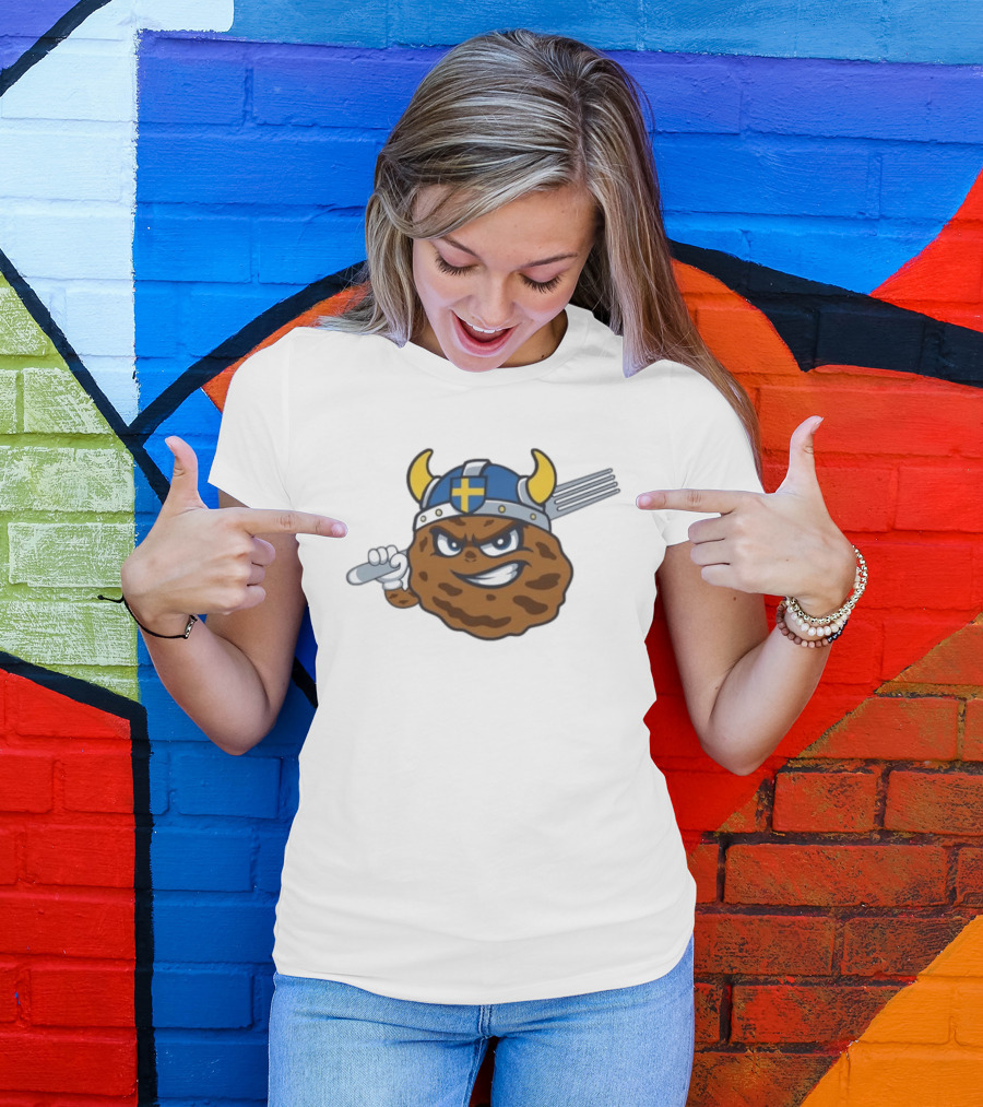 Kane County Cougars Swedish Meatballs 2026 Baseball Viking Helmet Fork T-Shirt