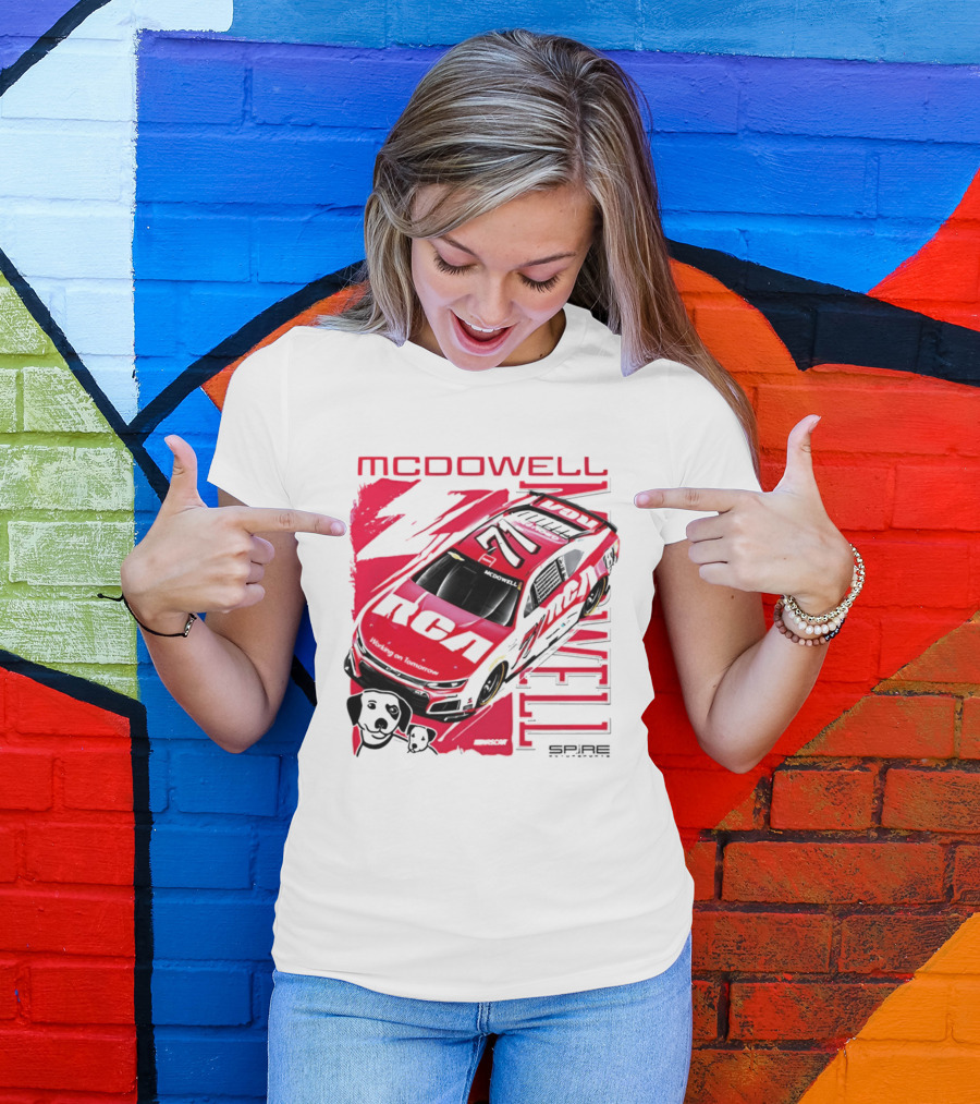 McDowell RCA 2026 Racing Car Number 34 Spire Motorsports T-Shirt