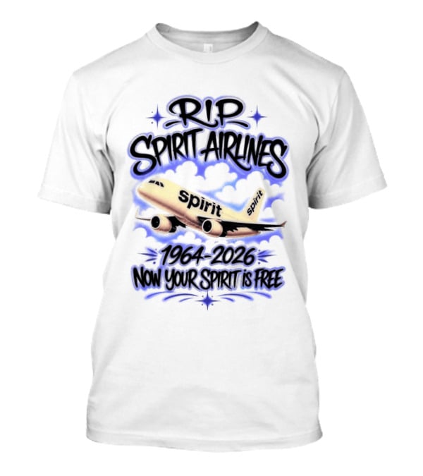 RIP Spirit Airlines 1964 2026 Now Your Spirit Is Free T-Shirt