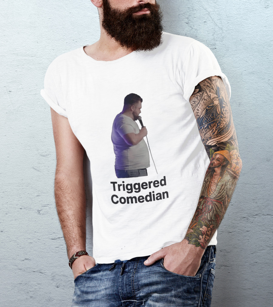 Triggered Comedian Stand Up Microphone Performance T-Shirt