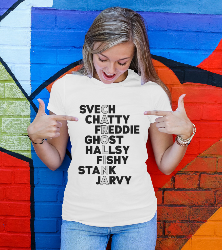 Carolina Hurricanes Svech Chatty Freddie Ghost Hallsy Fishy Stank Jarvy T-Shirt
