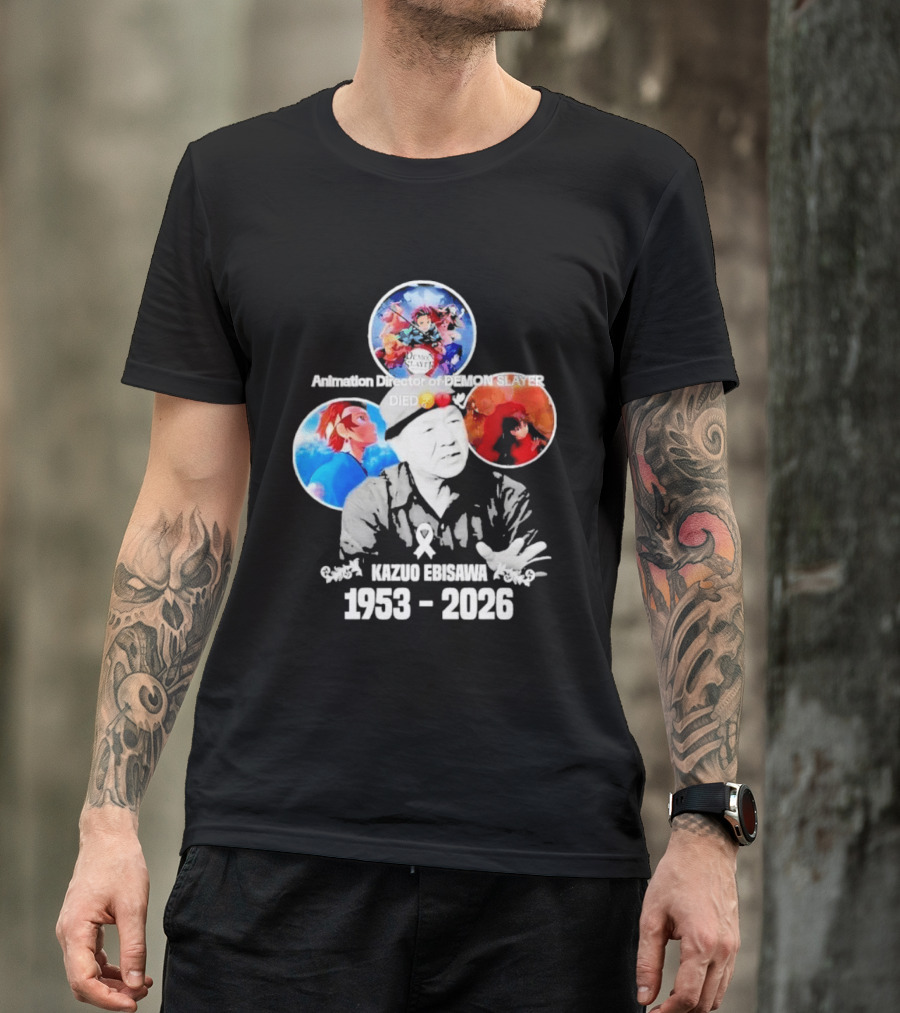 Kazuo Ebisawa 1953 2026 Animation Director Of Manga Slayer Died T-Shirt