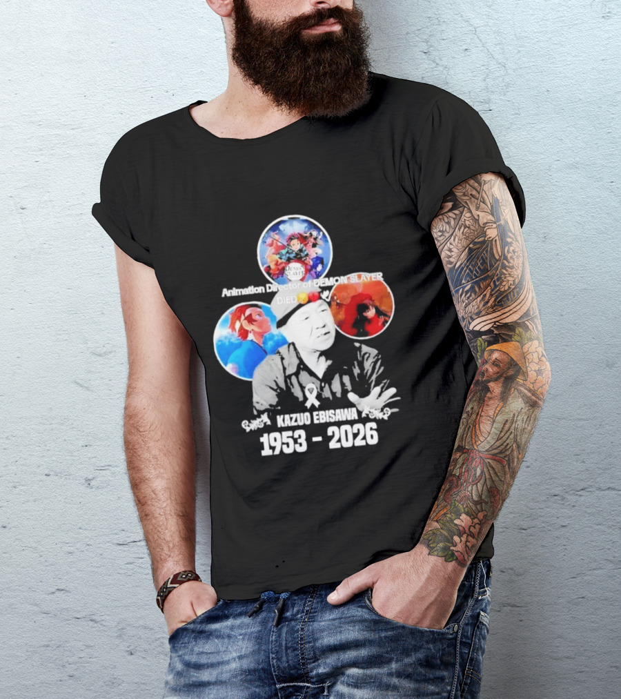 Kazuo Ebisawa 1953 2026 Animation Director Of Manga Slayer Died T-Shirt