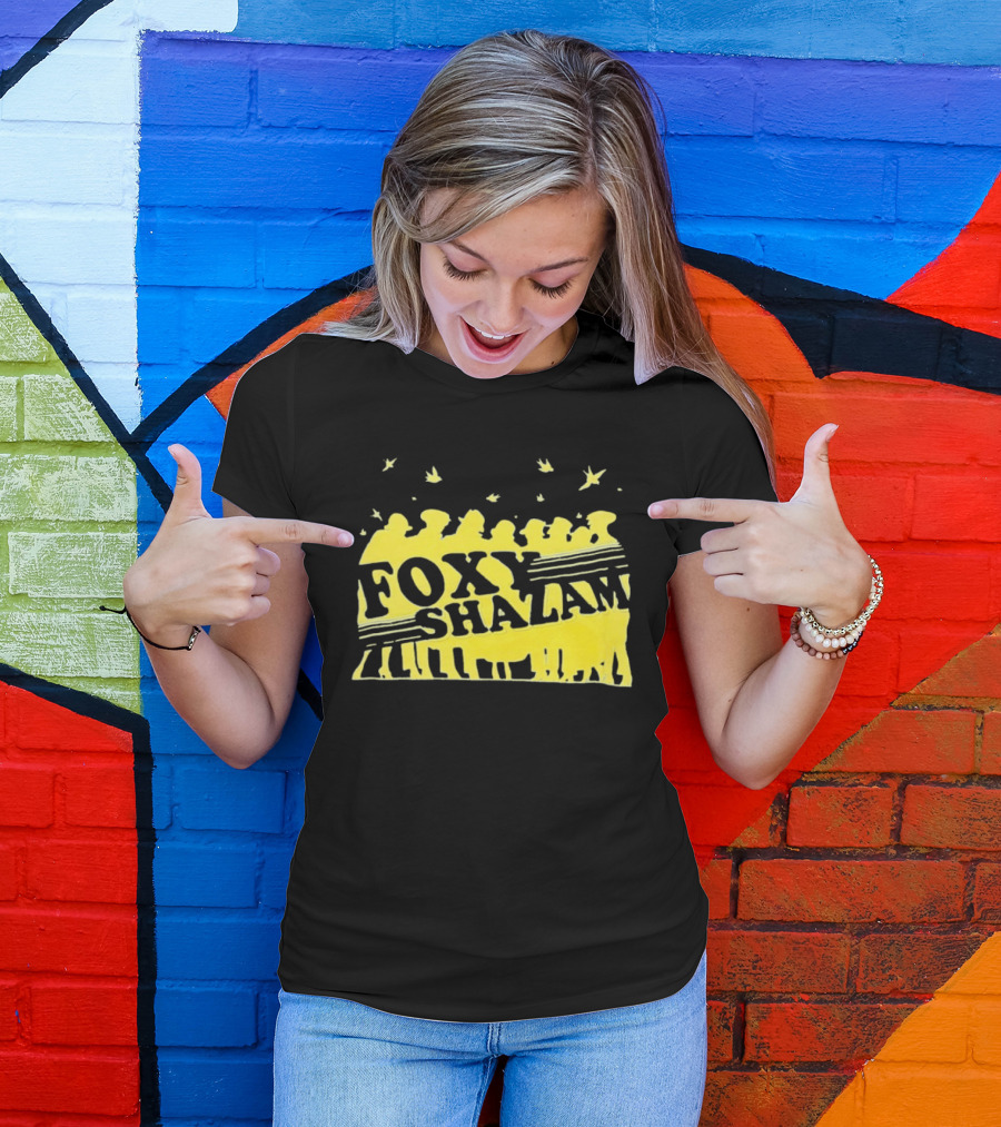 Foxy Shazam Yellow Silhouettes And Birds T-Shirt