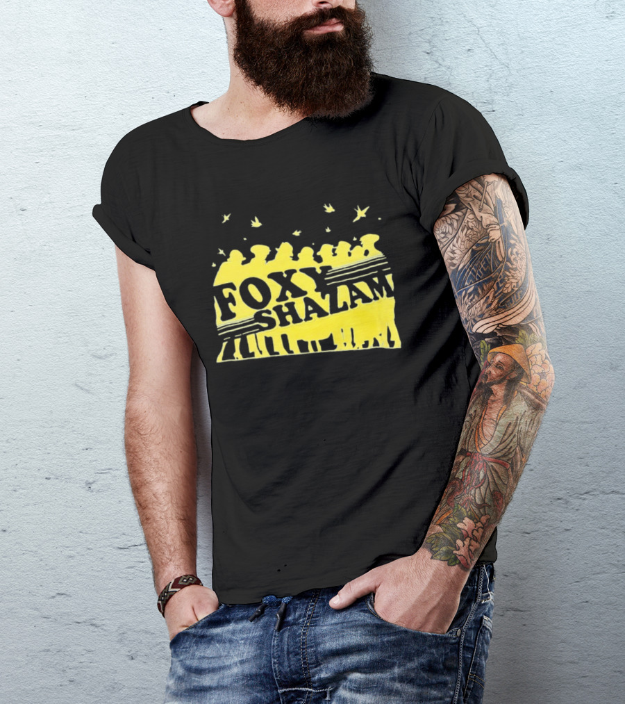 Foxy Shazam Yellow Silhouettes And Birds T-Shirt