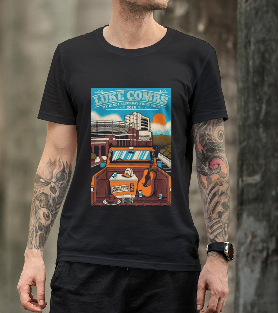 Luke Combs My Kinda Saturday Night Tour 2026 Neyland Stadium Knoxville TN May 02 T-Shirt